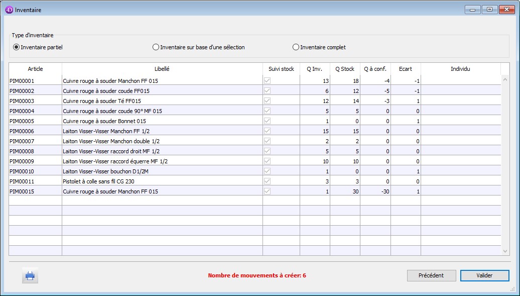 Les fonctions d'inventaire  Equisis Doc